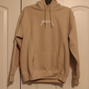 Yeezus Kanye West Sweatshirt Pullover Hoodie Men's Medium Cream Light Tan